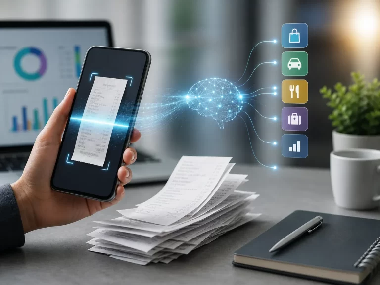 Slimme AI digitaliseert bonnetjes en ordent uitgaven direct voor een snellere administratie.